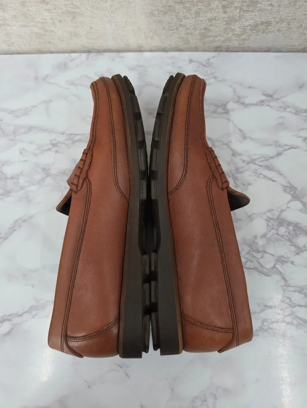 Mephisto Ralyx Air Relax Mens Brown Caoutchouc Leather Penny Loafers